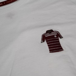 T-shirt Blanc Broderie Maillot 90 ans