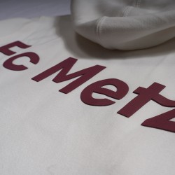 Sweat capuche Blanc Fc Metz 24-25