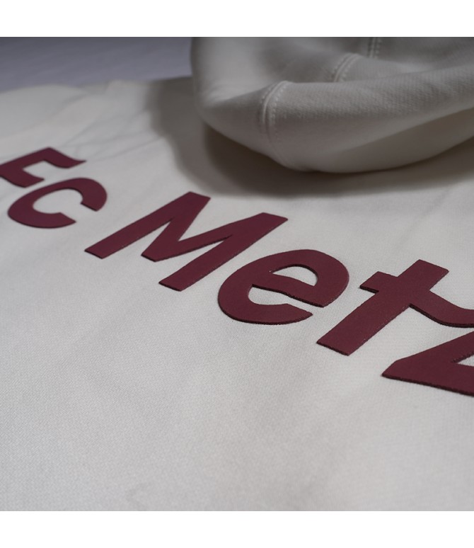 Sweat capuche Blanc Fc Metz 24-25