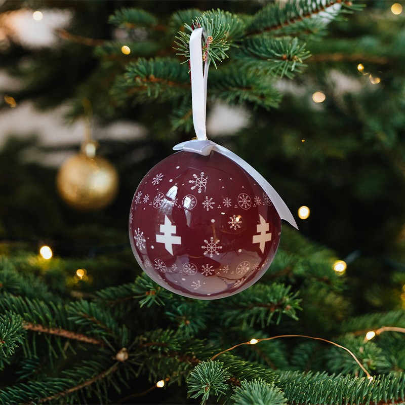 Boule de NOEL grenat