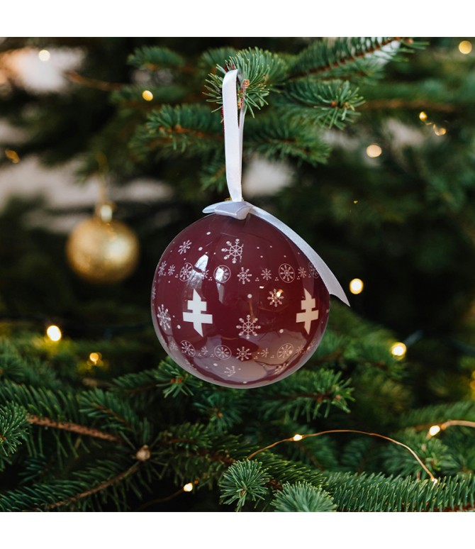 Boule de NOEL grenat